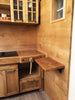 Cucina lineare stile INDUSTRIAL + pensili mensole colonna predisposizione elettrodomestici PARETE IN LEGNO OPZIONALE PERSONALIZZABILE SU MISURA