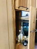 Cucina lineare stile INDUSTRIAL + pensili mensole colonna predisposizione elettrodomestici PARETE IN LEGNO OPZIONALE PERSONALIZZABILE SU MISURA