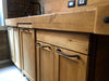 Cucina lineare stile INDUSTRIAL + pensili mensole colonna predisposizione elettrodomestici PARETE IN LEGNO OPZIONALE PERSONALIZZABILE SU MISURA