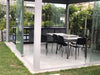 Cucina lineare stile INDUSTRIAL struttura in ferro e legno massello finitura cemento misure 320x60xh90 cm