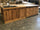 INDUSTRIAL style kitchen island ALL in solid wood with ruined effect, predisposition for appliances 320x160xh95 cm