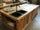 INDUSTRIAL style kitchen island ALL in solid wood with ruined effect, predisposition for appliances 320x160xh95 cm
