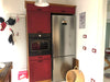 Cucina angolare stile NEOCLASSICO TUTTA in LEGNO MASSELLO predisposizione elettrodomestici colonna e sopra-frigo opzionali 280x160x65xh87 cm