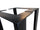 Fixed kitchen and dining table INDUSTRIAL VISSUTO style in solid wood and iron legs measures 200x100xh80 cm