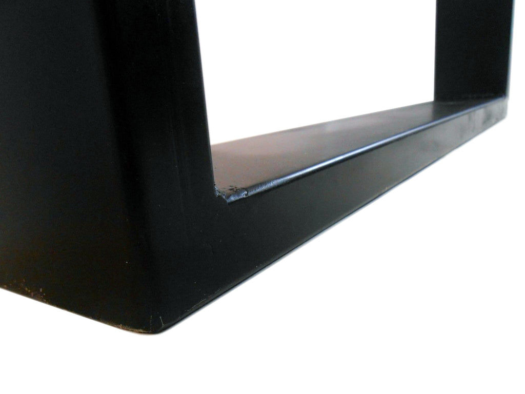 Coppia GAMBE TAVOLO stile INDUSTRIAL forma rettangolare in ferro tubolare con piastre di ancoraggio rinforzate sez. 10×3cm cod. GTFTIR-01