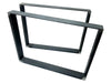 Coppia GAMBE TAVOLO stile INDUSTRIAL forma rettangolare in ferro tubolare sez. 10x3cm cod. GTFTIR-03