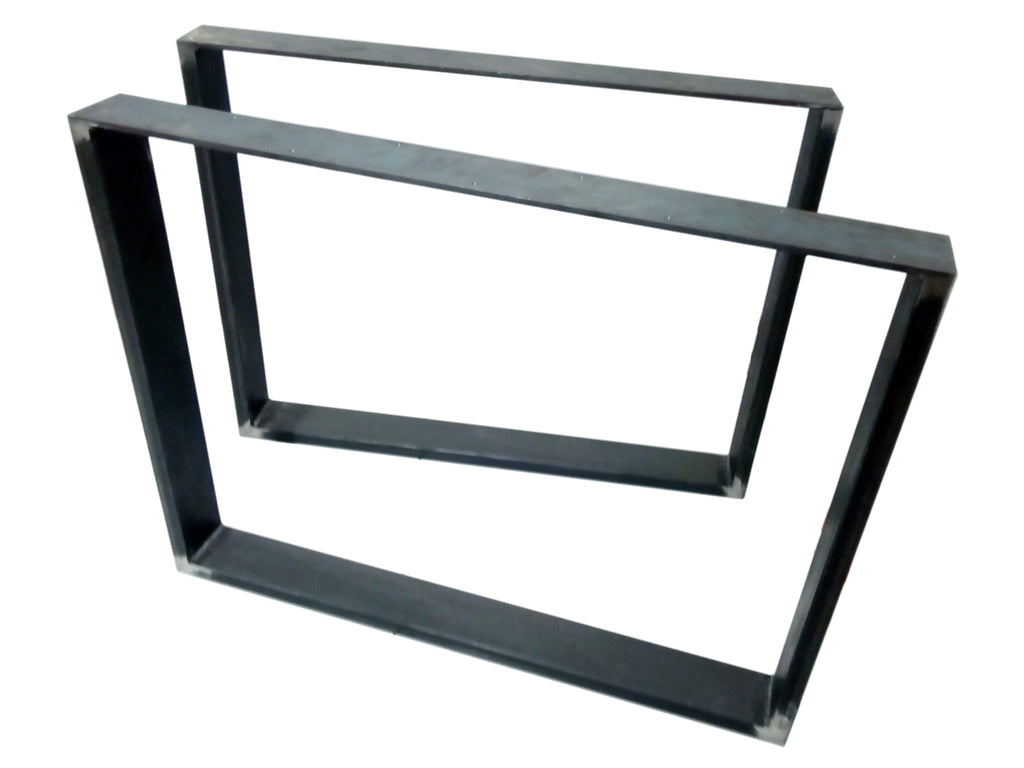 Coppia GAMBE TAVOLO stile INDUSTRIAL forma rettangolare in ferro tubolare sez. 10x3cm cod. GTFTIR-03