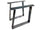Fixed kitchen and dining table INDUSTRIAL VISSUTO style in solid wood and iron legs measures 200x100xh80 cm