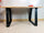 Fixed kitchen and dining table INDUSTRIAL VISSUTO style in solid wood and iron legs measures 200x100xh80 cm