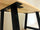 Fixed kitchen and dining table INDUSTRIAL VISSUTO style in solid wood and iron legs measures 200x100xh80 cm