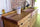 Cucina stile COUNTRY / RUSTICA frassino massello e abete con lavabo in pietra predisposizione lavastoviglie misure 280x65xh90 cm