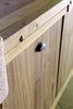 COUNTRY / RUSTIC style kitchen in solid ash and fir with stone sink, dishwasher ready, measures 280x65xh90 cm