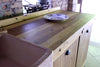 COUNTRY / RUSTIC style kitchen in solid ash and fir with stone sink, dishwasher ready, measures 280x65xh90 cm