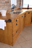 Cucina angolare stile INDUSTRIAL / COUNTRY TUTTO legno massello con predisposizione elettrodomestici misure 300x200x65xh87 cm