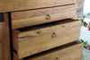 Linear kitchen BOLOGNA COUNTRY / INDUSTRIAL style solid ash without appliances + radiator air intake measures 270x63xh90 cm