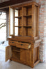 Mobile Credenza Vetrina stile RUSTICO / COUNTRY FATTORIA legno massello due ante due cassetti 120x40xh220 cm