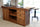Kitchen island with INDUSTRIAL style BAR counter in solid wood, provision for appliances, optional stool 200x100xh100 cm