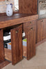 Cucina lineare con colonna e Isola Cucina in stile INDUSTRIAL interamente in legno massello