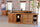 Kitchen Island with BAR counter 240x80xh90 cm + column 60x70xh210 cm COUNTRY style solid wood predisposition for household appliances