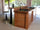 Kitchen Island with BAR counter 240x80xh90 cm + column 60x70xh210 cm COUNTRY style solid wood predisposition for household appliances