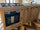 Kitchen island with INDUSTRIAL style BAR counter in solid wood, provision for appliances, optional stool 200x100xh100 cm