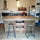 Kitchen + island MUNSTER INDUSTRIAL style 300x65xh90cm + 240x120xH100cm in solid wood and CUSTOM