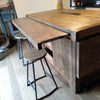 Kitchen + island MUNSTER INDUSTRIAL style 300x65xh90cm + 240x120xH100cm in solid wood and CUSTOM