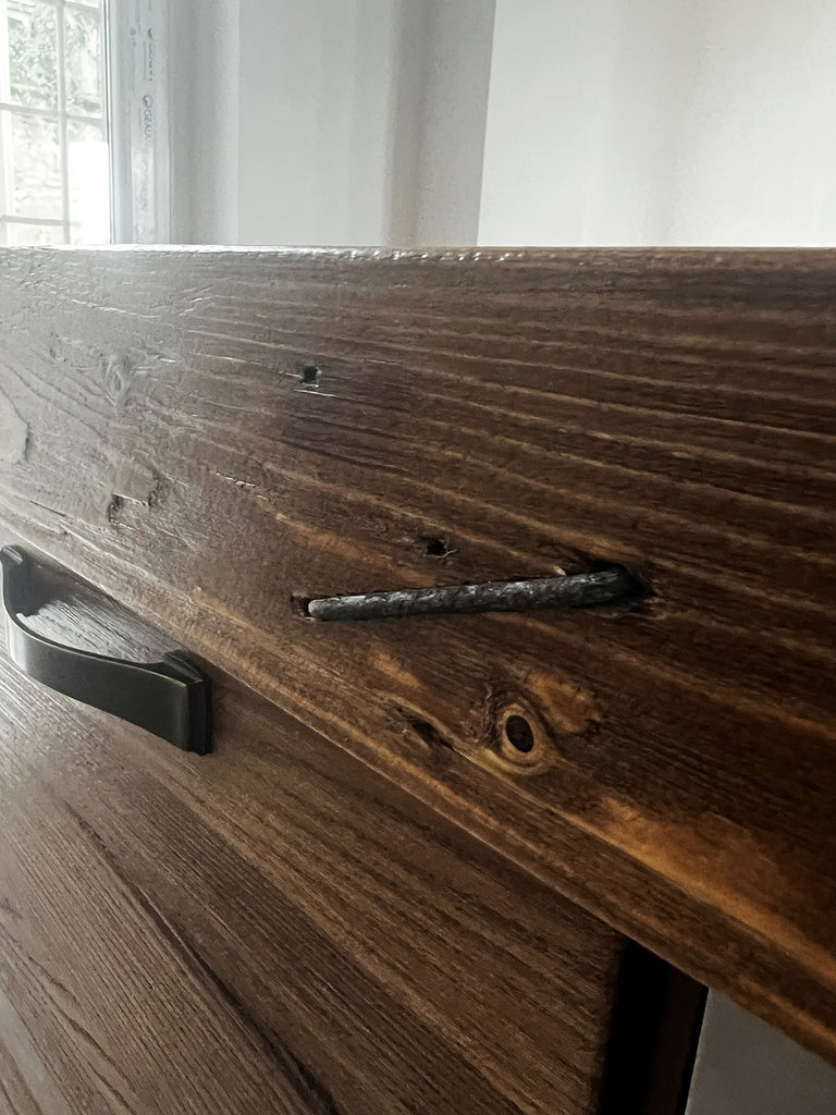 Kitchen + island MUNSTER INDUSTRIAL style 300x65xh90cm + 240x120xH100cm in solid wood and CUSTOM