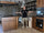 Cucina lineare base+colonna+sotto-lavabo+scolapiatti e Isola con piano ribalta e cappa a soffitto 120+30x100xH100 cm mod. GIULIA stile INDUSTRIAL / RUSTICO VISSUTO in legno massello