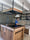 Cucina lineare base+colonna+sotto-lavabo+scolapiatti e Isola con piano ribalta e cappa a soffitto 120+30x100xH100 cm mod. GIULIA stile INDUSTRIAL / RUSTICO VISSUTO in legno massello