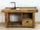 Mini Cucina stile COUNTRY / INDUSTRIAL in legno massello con lavello e miscelatore inclusi 180x70xh85 cm