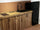 Mini Cucina in stile RUSTICO mod. VENETO con tavolo a ribalta piano cottura lavello e miscelatore inclusi 200+60x65xh90cm tutto legno massello