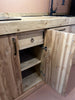 Mini Cucina in stile RUSTICO mod. VENETO con tavolo a ribalta piano cottura lavello e miscelatore inclusi 200+60x65xh90cm tutto legno massello