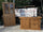 Mini Cucina stile COUNTRY 160x65xh92 cm predisposizione elettrodomestici e vetrina 120x35-30xh220cm OPZIONALE in legno massello SU MISURA
