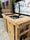 Mini Cucina stile COUNTRY 160x65xh92 cm predisposizione elettrodomestici e vetrina 120x35-30xh220cm OPZIONALE in legno massello SU MISURA