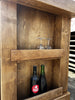 Mini Cucina stile COUNTRY 160x65xh92 cm predisposizione elettrodomestici e vetrina 120x35-30xh220cm OPZIONALE in legno massello SU MISURA
