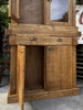 Mini Cucina stile COUNTRY 160x65xh92 cm predisposizione elettrodomestici e vetrina 120x35-30xh220cm OPZIONALE in legno massello SU MISURA
