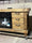 Mini cucina accessoriata modello MARVIN 2 stile INDUSTRIAL in legno massello misure 180x63xh90cm