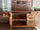 Mini cucina accessoriata modello MARVIN stile INDUSTRIAL in legno massello + alzatina + mensola misure 180x60xh90cm