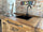 Mini Cucina modello MARIE stile COUNTRY / INDUSTRIAL in legno massello con tavolo a ribalta completa di lavello miscelatore piano cottura inclusi 120+60x70xh90 cm