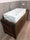 Mobile bagno stile COUNTRY mod. Mirano in legno massello Lavabo in pietra bianca OPZIONALE misure 160x60xh80+20cm