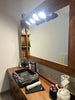 Mobile arredo Bagno con lavabo in pietra rubinetto specchiera mod. SILVIA stile BANCO FALEGNAME 180x50xh72cm legno massello LUCI OPZIONALI