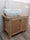 Mobile bagno di DESIGN Obliquo in legno massello Lavabo ovale in pietra bianca OPZIONALE misure 80x50xh70+20cm