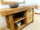 Carpenter style bench for bathroom furniture solid wood natural finish optional mirror and sink 160x63h86cm CUSTOM MADE