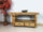 Carpenter style bench for bathroom furniture solid wood natural finish and optional sink 170x60h80cm CUSTOM