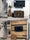 Wooden TV stand wall RUSTIC style frame and covering in solid recycled wood multicolored effect 290x35xh280cm MADE TO MEASURE