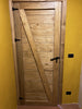 INDUSTRIAL style interior sliding door in solid wood with pulleys on iron rail 95xh220 cm customizable