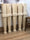 Set di 4 Gambe tavolo a spillo rettangolari in legno massello di abete 14x11xh90 cm personalizzabili e su misura