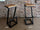Sgabelli alti Z-01 / Z-02 | Design a “Z” INDUSTRIAL in legno massello e metallo – H.75 cm PERSONALIZZABILI