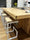 Sgabello alto H. 60/70 cm Design a sbalzo in stile INDUSTRIAL legno massello / telaio in metallo tubolare PERSONALIZZABILE